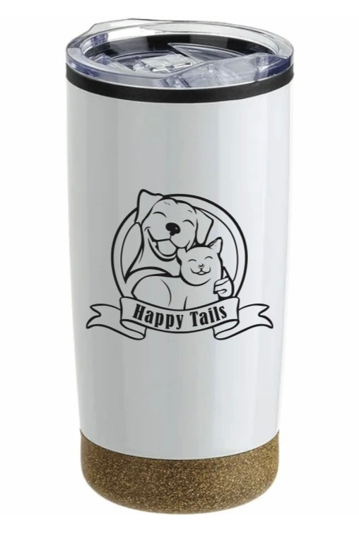 20 oz Happy Tails Logo Travel Tumbler