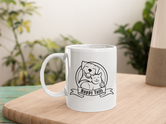 11oz Happy Tails Logo Coffee Mug